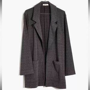 Madewell Oversized Knit Blazer in Glen Plaid